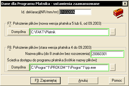 6. Aby zaimportować do Płatnika deklaracje zapisane w katalogu C:\Fakt95\Platnik\<nr firmy> naleŝy wybrać odpowiedniego płatnika do kontekstu i skorzystać z polecenia Narzędzia - Importuj dokumenty.