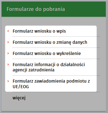 Rejestr Podmiotów Prowadzacych Agencje Zatrudnienia system wyswietla okno dialogowe, by uzytkownik mial mozliwosc otwarcia lub zapisania