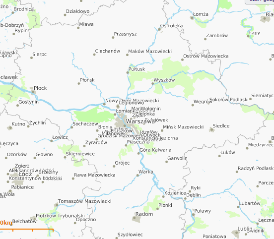 mazowieckim 5. Porównano te wyniki z bieżącym usytuowaniem gospodarstw agroturystycznych w województwie mazowieckim ( na podstawie danych z Mazowieckiego Ośrodka Doradztwa Rolniczego) 6. RYSUNEK. 4.