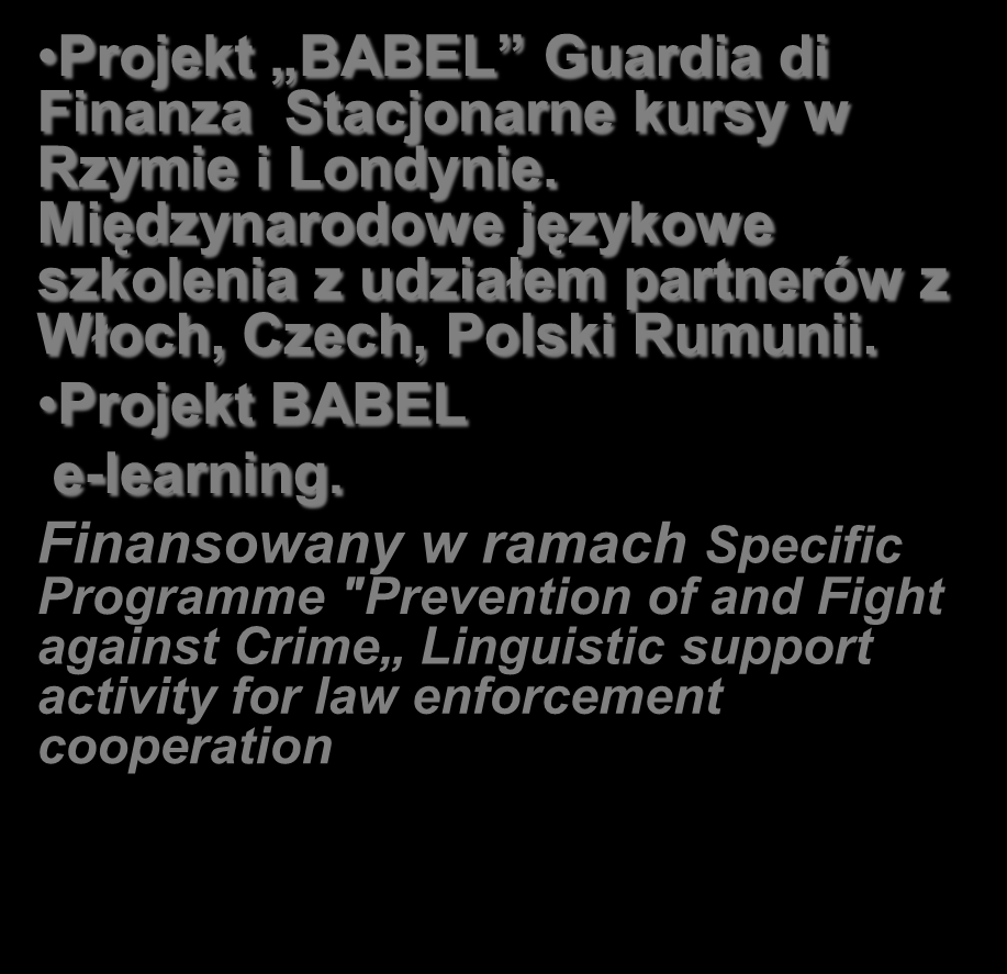 Rumunii. Projekt BABEL e-learning.