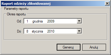 Alfa-Net Communication. System Ozon v. 1.0. Podręcznik uŝytkownika str. 37 Rozdział 5:Raporty 5.