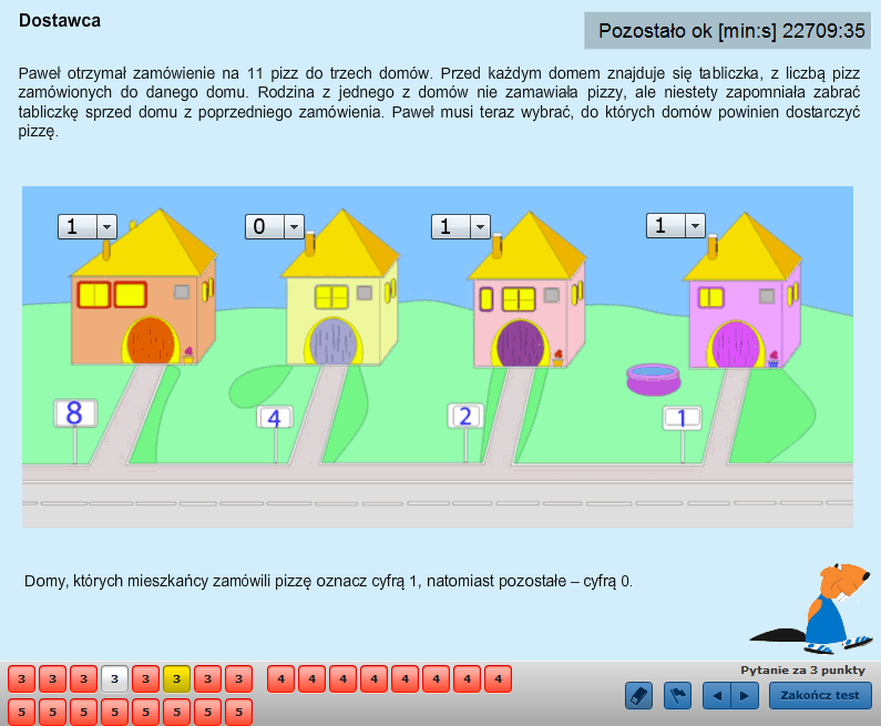 1 VI Konkurs Bóbr, Listopad 2011 Poziom Benjamin Poniżej zamieszczamy odpowiedzi zaznaczone na zrzutach treści zadań.