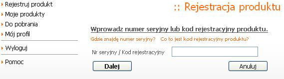 Po zakończeniu rejestracji przejdź do strony www.mojemapy.imagis.pl, zaloguj się w serwisie, a następnie kliknij w znajdujący się na dole strony odnośnik: Rejestruj produkt.