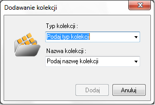 Rys. 3 dodawanie nowej kolekcji do bazy użytkownika Rys.