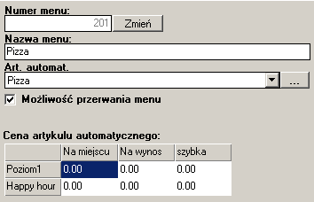 3.3.1. Dane ogólne Wprowadzanie danych należy rozpocząć od wprowadzenia ogólnych danych o zestawie: nazwy i automatycznego artykułu dla zestawu.