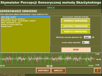 praca pod kontrolą systemu Windows (przede wszystkim w wersjach XP i Vista); sterowanie procesem terapii; zintegrowana baza danych