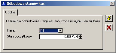 1.27.6 Odbudowa stanów kont Funkcja jest uruchamiana podczas niezgodności stanów kont syntetycznych z stanami kont analitycznych.