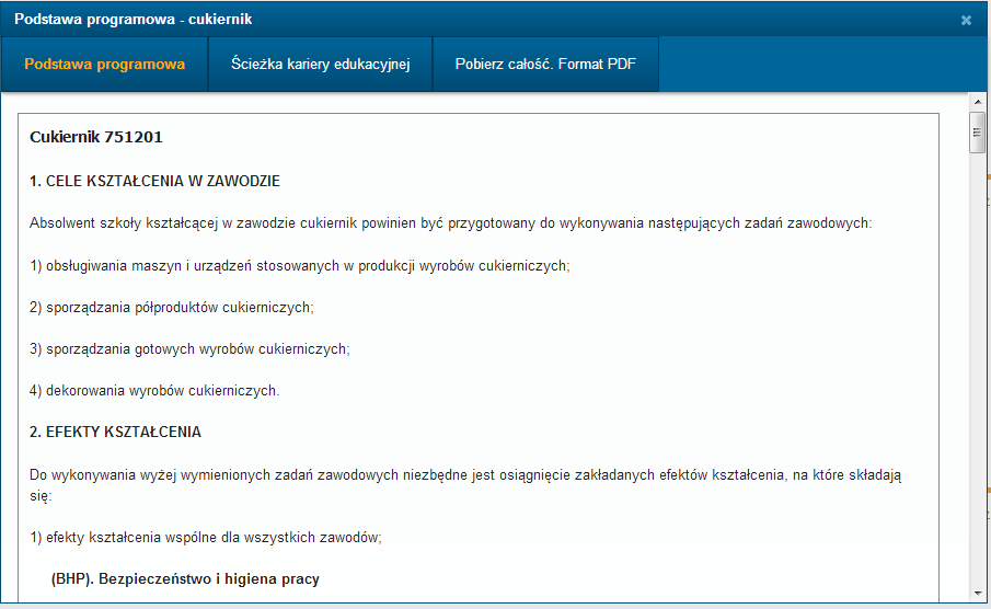 nazwie placówki, oferowanych kierunkach kształcenia, oraz odnośnik umożliwiający przejście do szczegółowego podglądu szkoły. Wyszukiwarka jest dostosowana do obsługi klawiaturowej. 2.