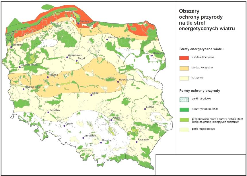 Wg zapisów Studium uwarunkowań i kierunków zagospodarowania przestrzennego na obszarze całej gminy Tarnowskie Góry na terenie miasta wyznaczono obszary rozmieszczenia urządzeń wytwarzających energię