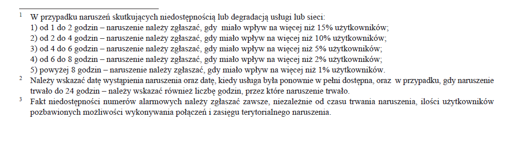 małego operatora, który ma przykładowo 200 użytkowników, zgłaszane do UKE jako istotne.