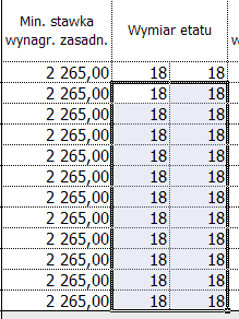 Rysunek 29. Wprowadzanie identyfikatora nauczyciela. Poniżej kilka kolejnych rysunków ilustrujących gromadzenie danych dotyczących minimalnych stawek wynagrodzenia zasadniczego i wymiarów etatu.