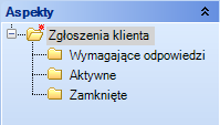 Instrukcja instalacji > Ewidencja zgłoszeń ujęciach i układach. Lista widoków będzie widoczna tylko wtedy, gdy w danym aspekcie udostępniono przynajmniej dwa widoki. 8. Obszar filtrów.