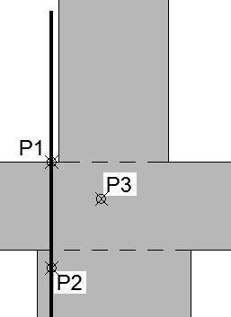 BiK8 ŻELBET 75 Aby wstawić przegięcie pręta należy: uzupełnić parametry w oknie dialogowym i zatwierdzić OK wskazać punkt (P1) końca planowanego przegięcia wskazać punkt (P2) leżący na linii