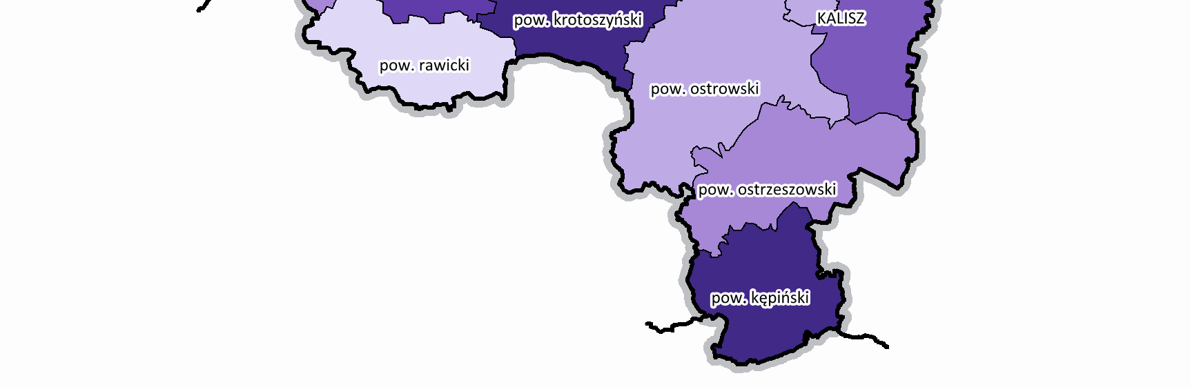 wewnątrzregionalnym największa liczba wypadków, w tym z największym udziałem ofiar śmiertelnych wystąpiła w powiatach: poznańskim wraz z miastem Poznaniem oraz