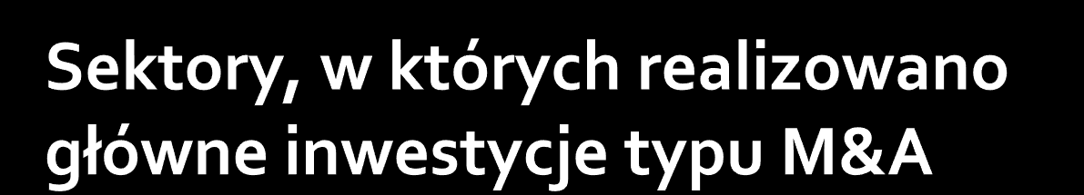 Produkcja koksu i produktów rafinacji ropy Finansowe i ubezpieczeniowe Zaopatrywanie w energię elektryczną, gaz, parę Górnictwo, wydobycie oraz usługi wspierające Budownictwo i inżynieria budowlana