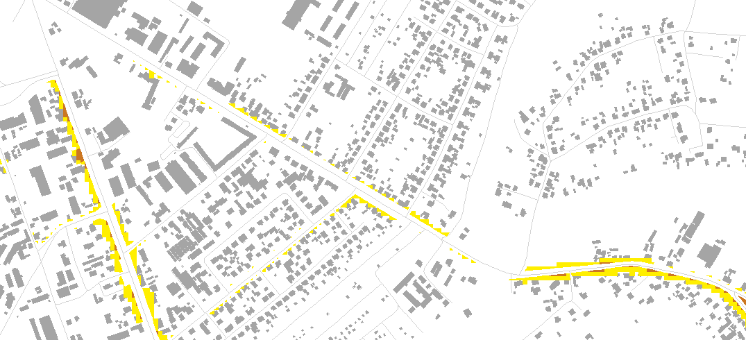 PROGRAM OCHRONY ŚRODOWISKA PRZED HAŁASEM DLA GORZOWA WIELKOPOLSKIEGO MAPA ROZKŁADU PRZEKROCZEŃ WSKAŹNIKA L DWN Źródło przekroczeń : ulica Kobylogórska PRZED ZASTOSOWANIEM DZIAŁAŃ PROGRAMU Obszar