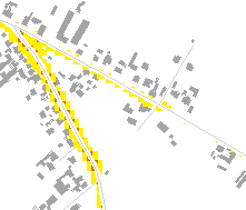 PROGRAM OCHRONY ŚRODOWISKA PRZED HAŁASEM DLA GORZOWA WIELKOPOLSKIEGO MAPA ROZKŁADU PRZEKROCZEŃ WSKAŹNIKA L DWN Źródło przekroczeń : ulica Wylotowa PRZED ZASTOSOWANIEM DZIAŁAŃ PROGRAMU Obszar