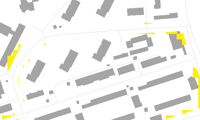 PROGRAM OCHRONY ŚRODOWISKA PRZED HAŁASEM DLA GORZOWA WIELKOPOLSKIEGO MAPA ROZKŁADU PRZEKROCZEŃ WSKAŹNIKA L DWN Źródło przekroczeń : ulica Gwiaździsta PRZED ZASTOSOWANIEM DZIAŁAŃ PROGRAMU Obszar