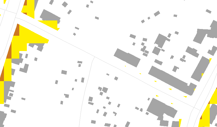 PROGRAM OCHRONY ŚRODOWISKA PRZED HAŁASEM DLA GORZOWA WIELKOPOLSKIEGO MAPA ROZKŁADU PRZEKROCZEŃ WSKAŹNIKA L DWN Źródło przekroczeń : ulica Karola Chodkiewicza PRZED ZASTOSOWANIEM DZIAŁAŃ PROGRAMU