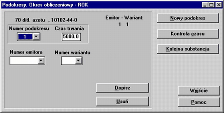 25 EK100w - Instrukcja użytkownika Przycisk <Edycja podokresów> otwiera dialog pozwalający na tworzenie i modyfikację podokresów.