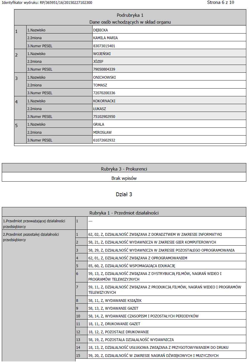 Dokument Informacyjny