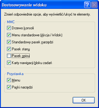 Daje użytkownikowi pełny dostęp do konsoli, lecz nie pozwala na dodawanie i usuwanie przystawek oraz zmianę właściwości. Wszystkie pozostałe funkcje są włączone.