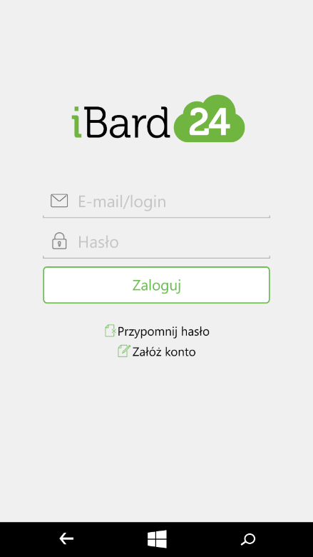 W przypadku braku aktywnego konta w usłudze ibard24, użytkownik może skorzystać z opcji Załóż konto. 20.3.