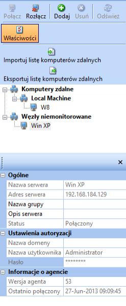 3.4 Widok sieci W zakładce Widok sieci dostępne są informacje umożliwiające zarządzanie ShadowProtect na systemach zdalnych. Wybierz Widok sieci w Panelu nawigacyjnym aby zobaczyć poniższy panel.