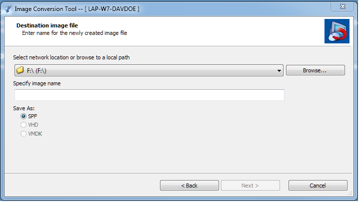 7.1 2TB Limit using the Image Conversion Tool The current hypervisor from VMware only supports VMDK files converted from partitions of under 2TB in size.
