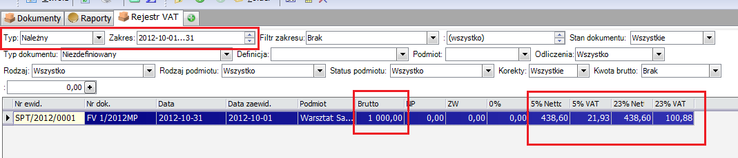 Nastapiła zapłata częściowa od kontrahenta 31.10.12 wpłynęła wpłata w wysokości 1000,00 zł, została rozliczona z należnością z faktury.