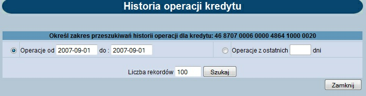 Rozdział 6 Kredyty Dane szczegółowe przelewu zdefiniowanego dla spłaty kredytu zostały przedstawione poniżej.