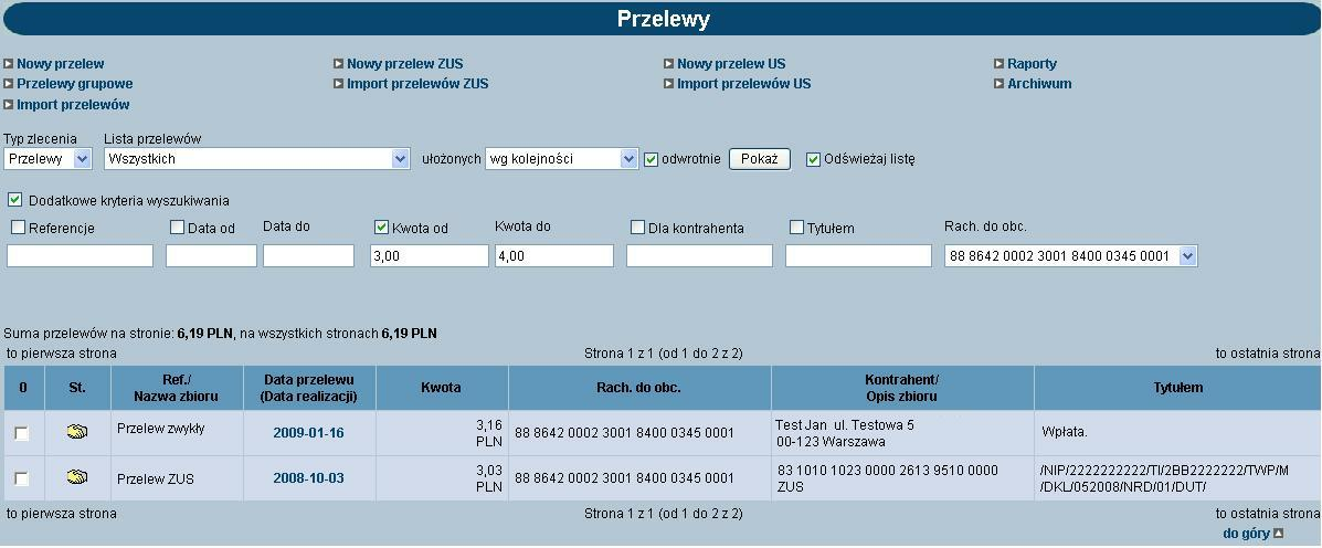 Rozdział 7 Przelewy 7.2.