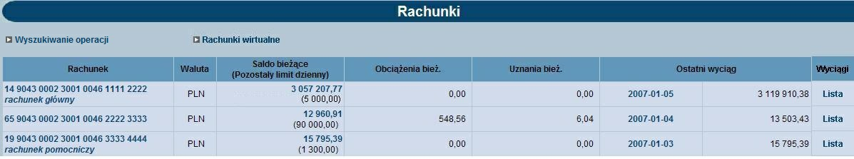 Rozdział 4 Rachunki Rozdział 4. Rachunki 4.1. Pozostały limit dzienny W opcji Rachunki istnieje możliwość wyświetlenia informacji o pozostałym limicie dziennym.