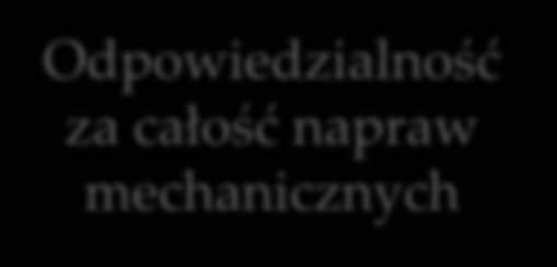 Pdział bwiązków w ramach Działu Flty Fleet Manager Odpwiedzialnść za całść prcesu likwidacji szkdy Odpwiedzialnść za całść prac administracyjnych