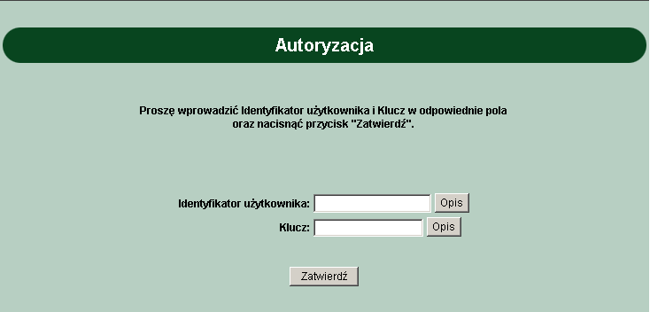 ROZDZIAŁ 1 URUCHOMIENIE SYSTEMU URUCHOMIENIE SYSTEMU W celu uruchomienia aplikacji należy: Uruchomić przeglądarkę internetową Microsoft Internet Explorer Wpisać lub wybrać z listy adres strony np.