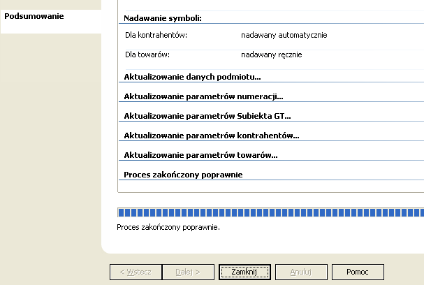 38 3. Po określeniu podstawowych parametrów pracy w oknie dialogowym Mam już wszystkie potrzebne informacje: Sprawdź poprawność