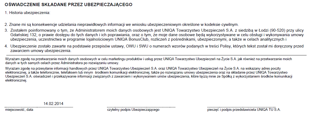 25. Zapisana w systemie POS oferta nie jest polisą, a jej warunki mogą ulec zmianie przy polisowaniu, jeżeli w międzyczasie nastąpiła zmiana taryf OC. 26.