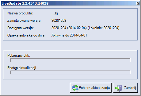 Rysunek 23. Okno konfigurowania połączenia z bazą 3.10. Aktualizowanie programu Aktualizacja programu odbywa się poprzez internet za pomocą specjalnego narzędzia wbudowanego w program BeSTi@.