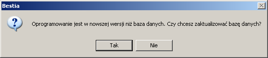 Rysunek 25. Postęp aktualizacji Po pobraniu aktualizacji może pojawić się komunikat o konieczności zamknięcia programu (rys. 26). Po kliknięciu na Tak aplikacja zostanie zamknięta. Rysunek 26.