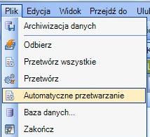 Prawa kolumna Status informuje o postępie przetwarzania składników każdej paczki. Po zapoznaniu się z raportem, należy kliknąć przycisk Zamknij.