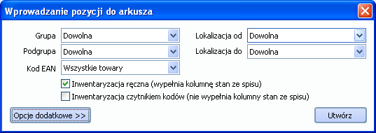 8.7.9 Tworzenie Arkusza Inwentaryzacyjnego (AI). Arkusz AI tworzymy za pomocą przycisku Utwórz arkusz AI (dostępny w dolnej części okna Arkusza spisu na zakładce podstawowe).