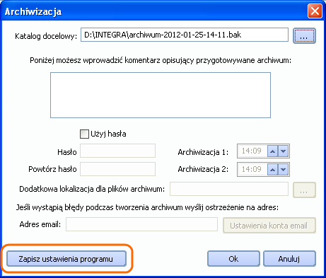 3.4 Aktualizacja. Odinstalowanie programu Przed wykonaniem aktualizacji programu do nowszej wersji zaleca się wykonanie na każdym stanowisku archiwizacji ustawień programu (dot. m.in.: widoczności modułów, konfiguracji filtrów i kolumn na listach, itp.