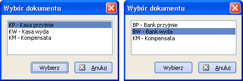 8.8 Wystawianie dokumentów kasowych System Integra 7 umożliwia wystawianie dokumentów kasowych zarówno do transakcji gotówkowych jak i bezgotówkowych (przelewy bankowe, płatności kartami płatniczymi).