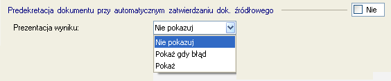 Rys. 135 Dokument nabycia VAT należny Predekretacja dokumentu przy automatycznym zatwierdzaniu dok.