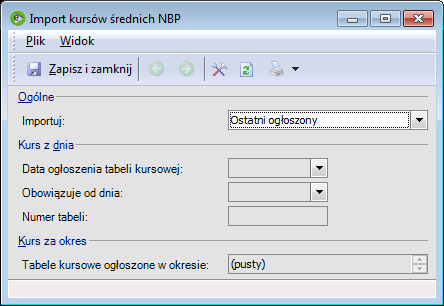 Wprowadzanie kursów walut Kursy walut w systemie enova mogą być wprowadzane ręcznie lub przy pomocy mechanizmu importującego. Wybierając Narzędzia / Kursy walut, wprowadza się kurs ręczne.