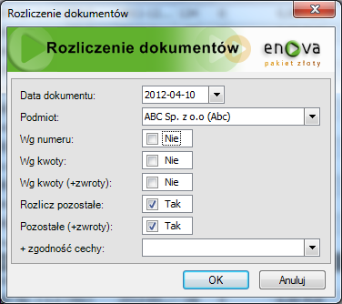 jeden z nich, a następnie z funkcji Czynności wykonać należy Rozliczenie zwrotu lub Razem. W przypadku, gdy rozliczane jest zobowiązanie z należnością tj.