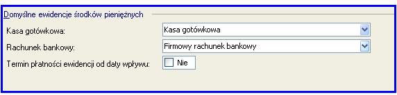 Rozszerzenie definicji Zakładka Rozszerzenie Definicji pozwala na indywidualne ustawienia pewnych parametrów dla Dokumentów Ewidencji.