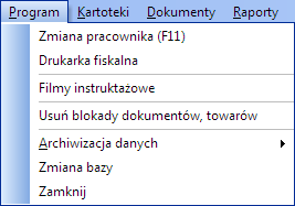 5.2 Opis menu głównego programu Na poniższym rysunku przedstawione zostało menu główne programu miniwarsztat 2012. Rys.