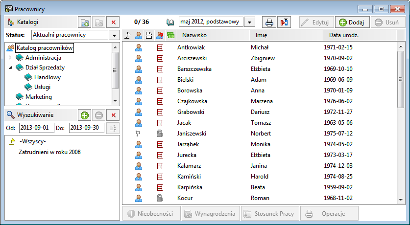 Podręcznik użytkownika Sage Symfonia Kadry i Płace 92 Wskazujemy katalog Administracja i ponownie wybieramy ikonę [Dodaj podkatalog], wpisujemy nazwę podkatalogu Księgowość i przyciskiem Utwórz