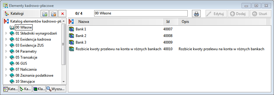 Podręcznik użytkownika Sage Symfonia Kadry i Płace 241 Rozbijanie przelewanych kwot Program umożliwia rozbijanie przelewanych kwot na trzy sposoby.